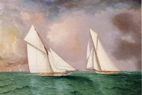 James E Buttersworth - Vigilant and Valkyrie II in the 1893 America's Cup Race